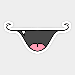 Anime Cat Mouth - Face Mask Sticker